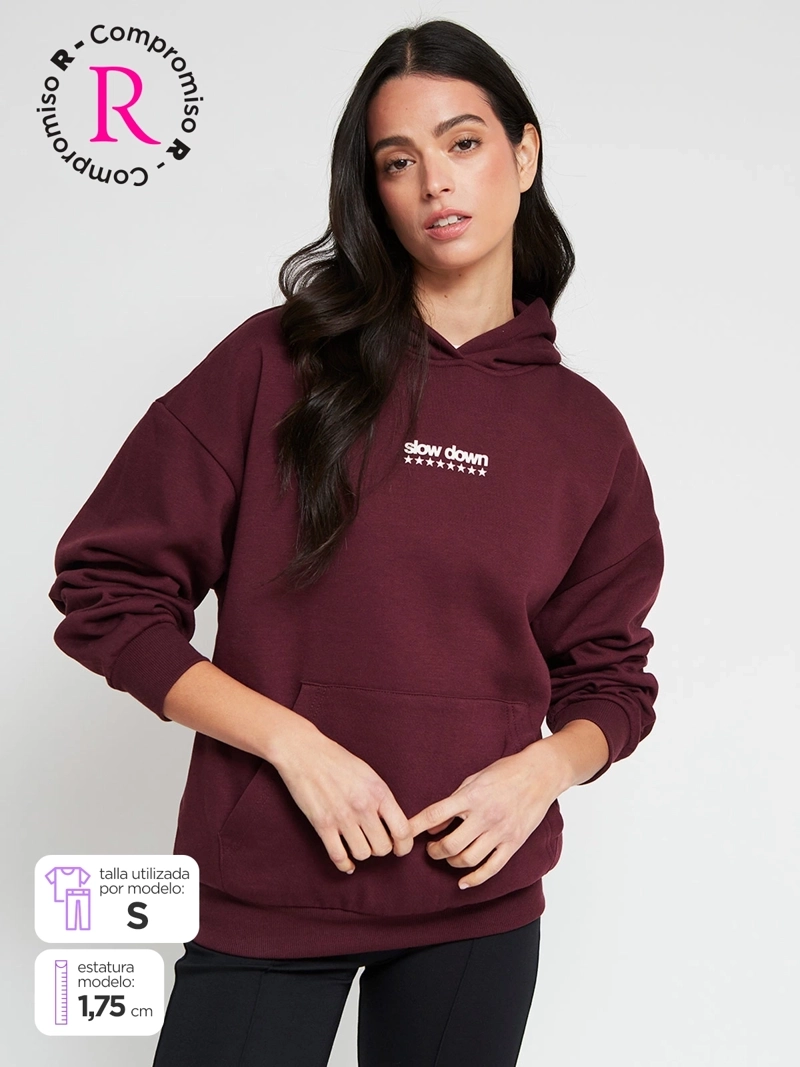 POLERÓN MUJER INDEX ALGODÓN MANGA LARGA HOODIE - 1