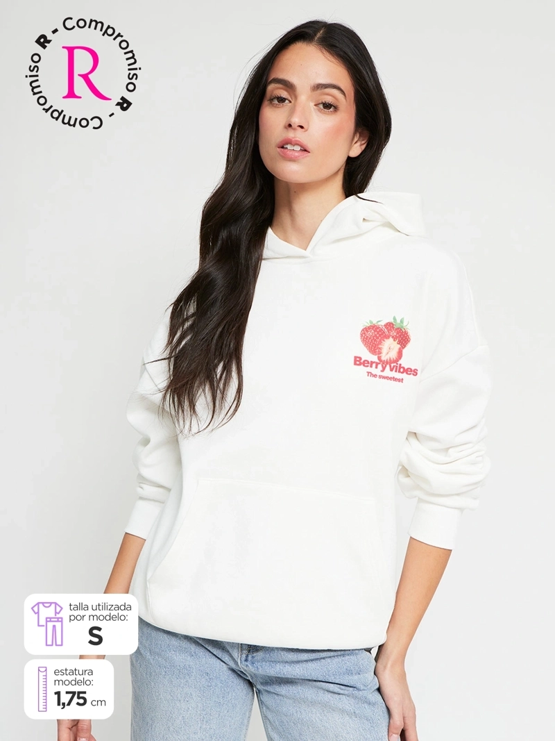 POLERÓN MUJER INDEX ALGODÓN MANGA LARGA HOODIE - 1
