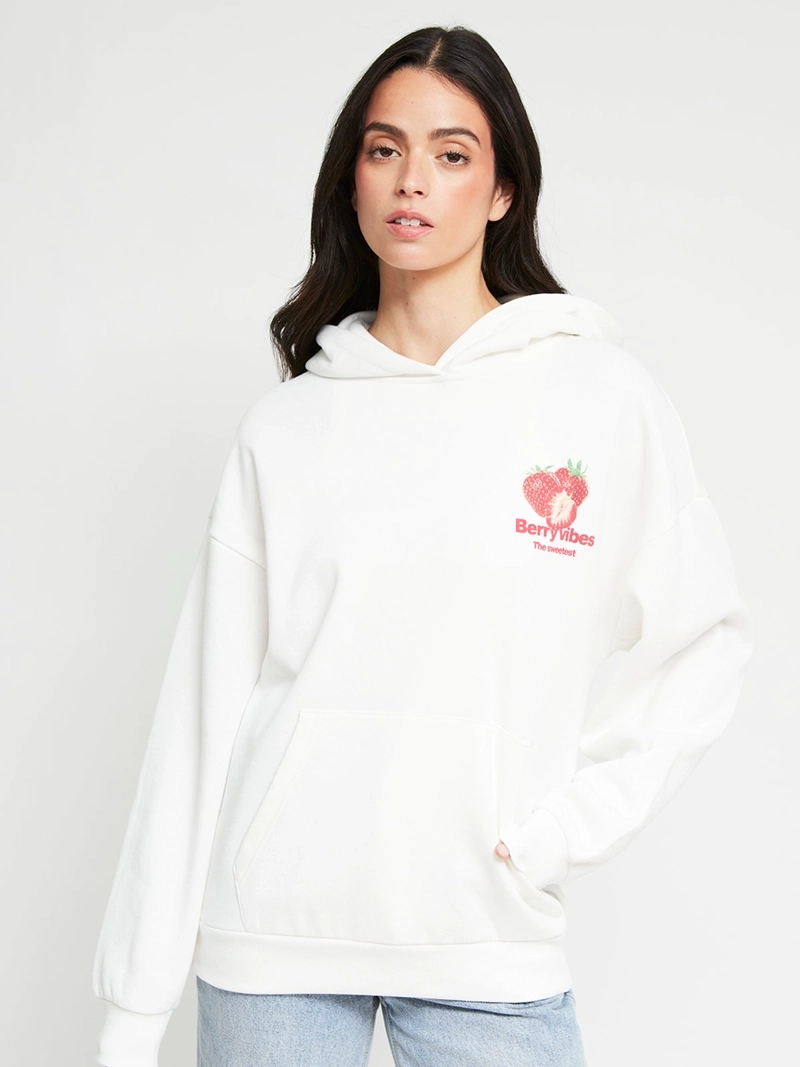POLERÓN MUJER INDEX ALGODÓN MANGA LARGA HOODIE - 2