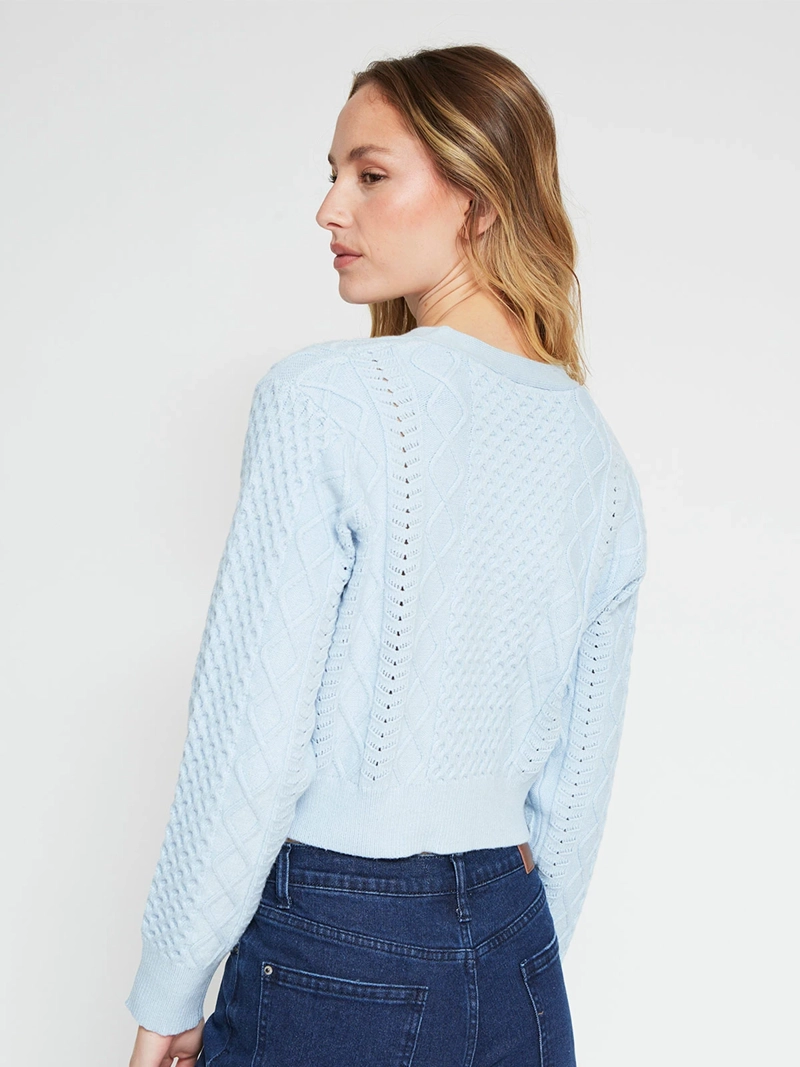 CARDIGAN MUJER INDEX TRENZADO - 2