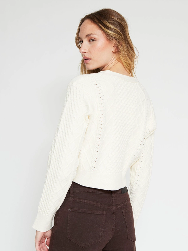 CARDIGAN MUJER INDEX TRENZADO - 2