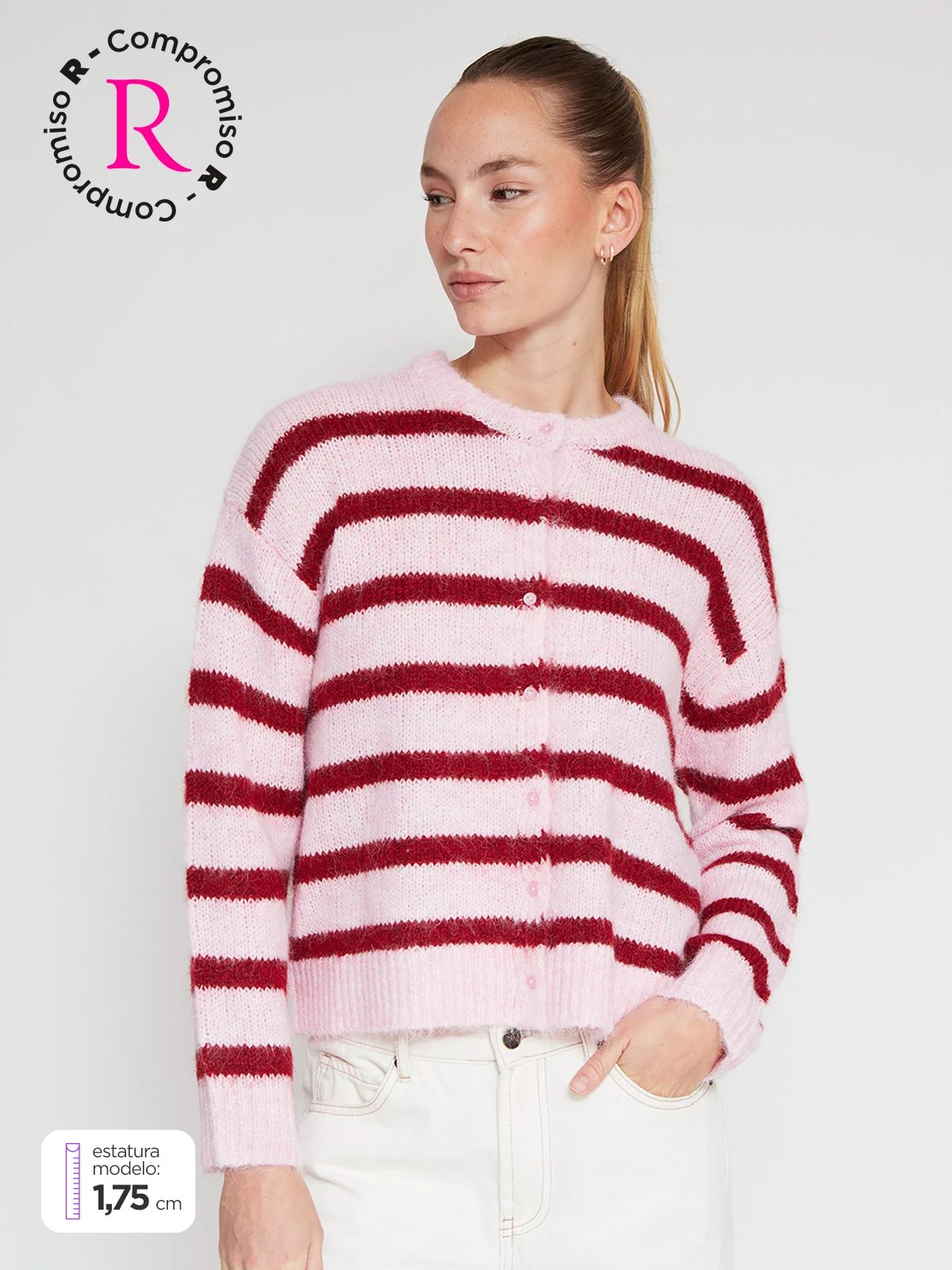 CARDIGAN MUJER INDEX JASPEADO - 1