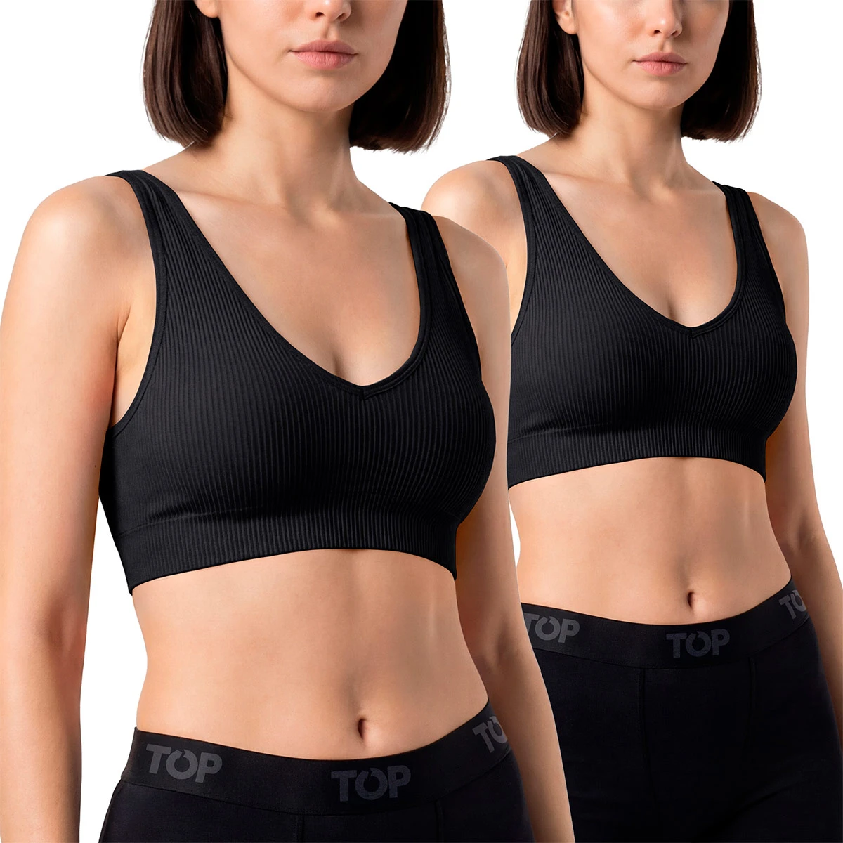 PETOS TOP PACK X2 NEGRO - 1