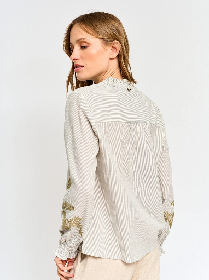 BLUSA MUJER REGATTA ALGODÓN MANGA LARGA VUELOS - 2