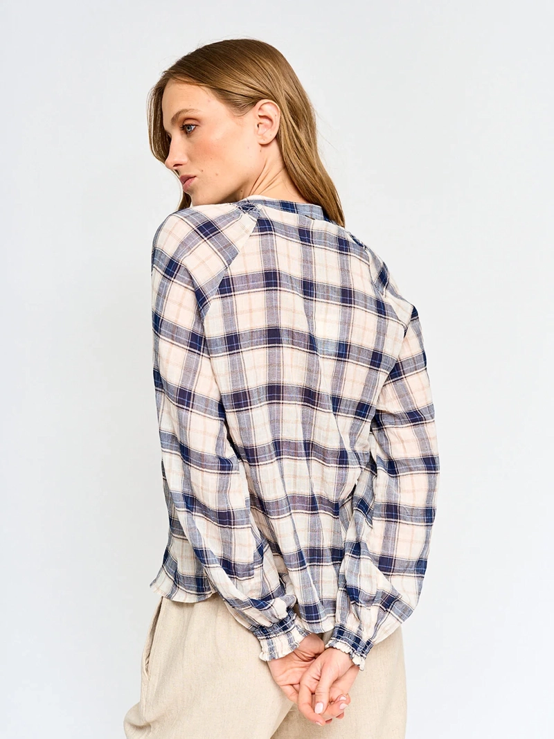 BLUSA MUJER REGATTA ALGODÓN CUELLO MAO MANGA LARGA - 3
