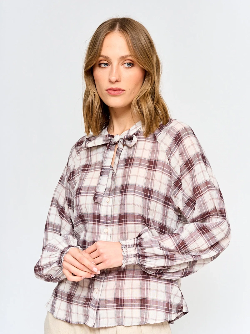 BLUSA MUJER REGATTA ALGODÓN CUELLO MAO MANGA LARGA - 2