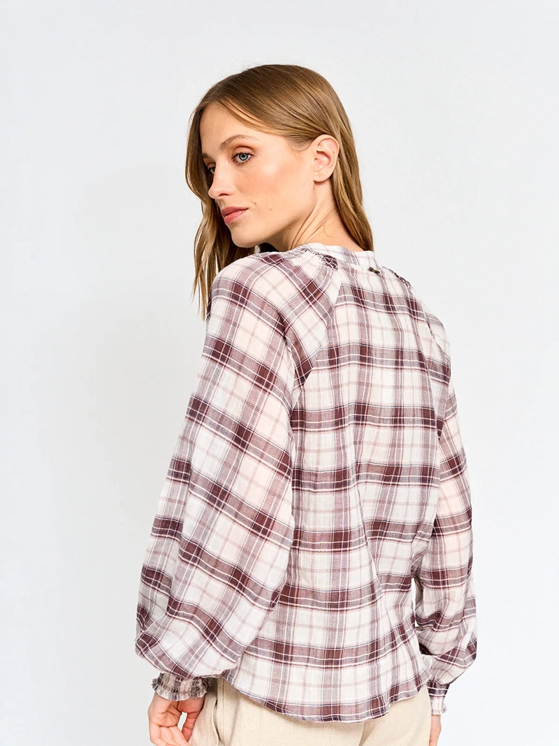 BLUSA MUJER REGATTA ALGODÓN CUELLO MAO MANGA LARGA - 3