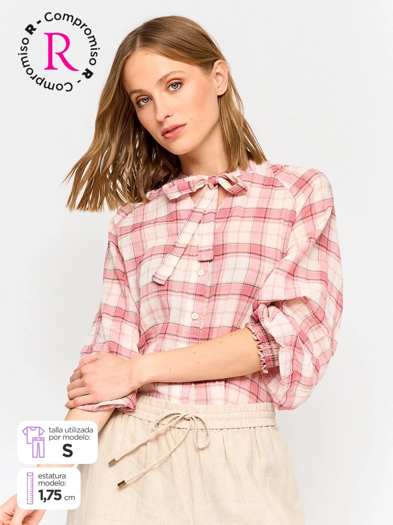BLUSA MUJER REGATTA ALGODÓN CUELLO MAO MANGA LARGA - 1
