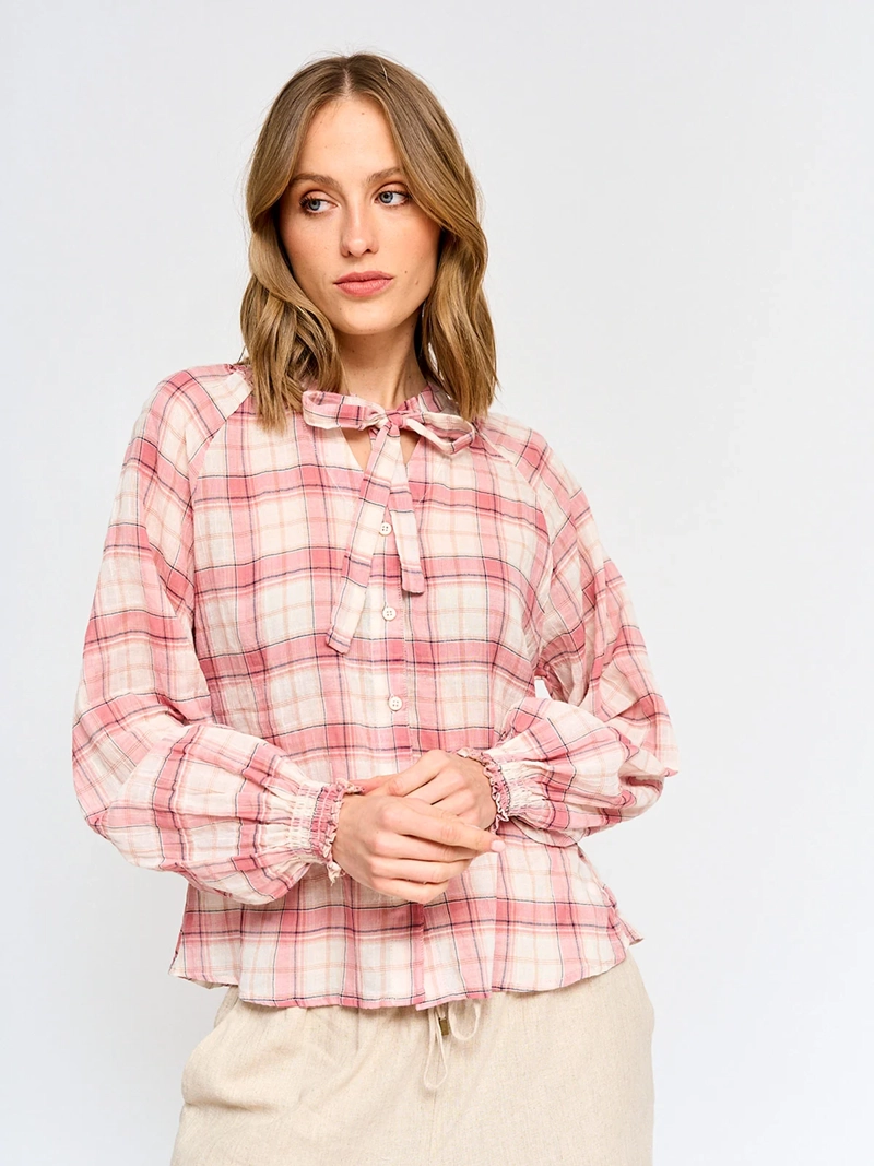BLUSA MUJER REGATTA ALGODÓN CUELLO MAO MANGA LARGA - 2