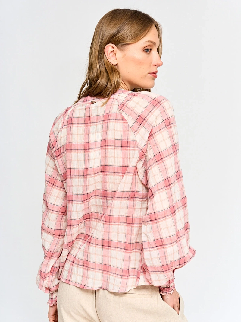 BLUSA MUJER REGATTA ALGODÓN CUELLO MAO MANGA LARGA - 3