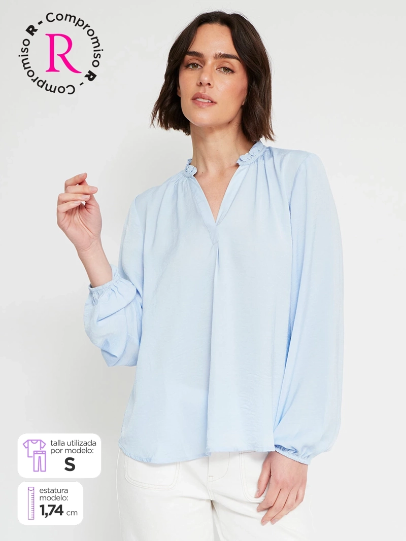 BLUSA MUJER REGATTA MANGA LARGA SATINADA - 1