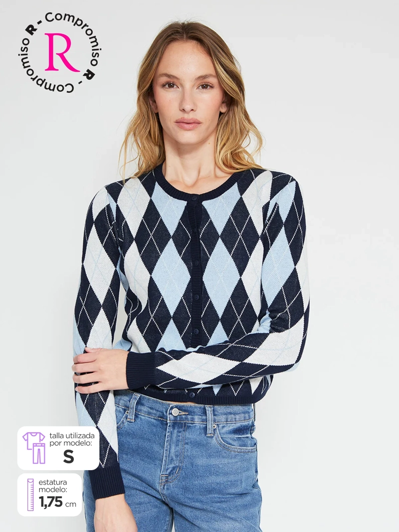 CARDIGAN MUJER INDEX ALGODÓN BÁSICO - 1
