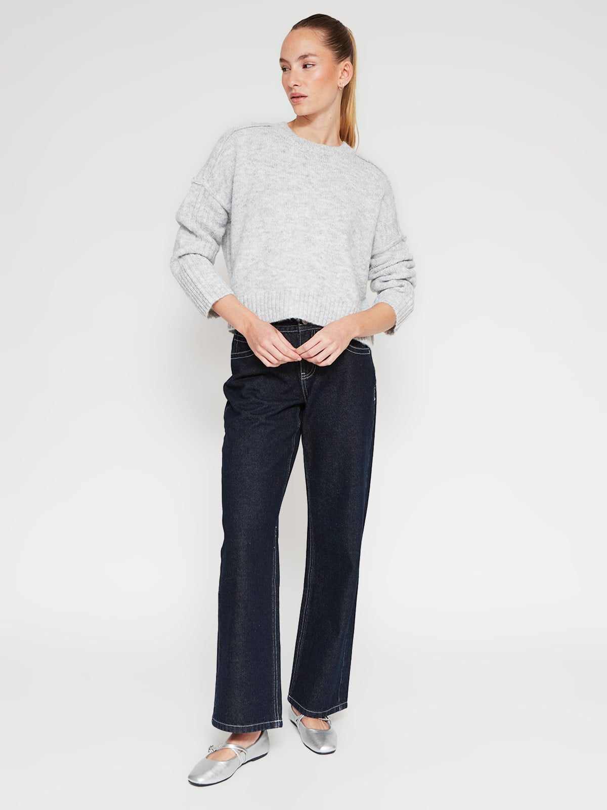 SWEATER MUJER INDEX MANGA LARGA SUAVE - 4