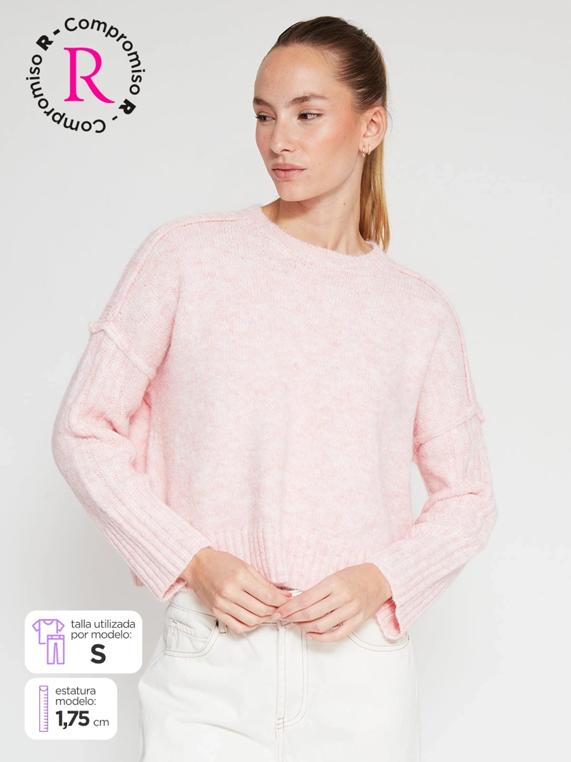 SWEATER MUJER INDEX MANGA LARGA SUAVE - 1