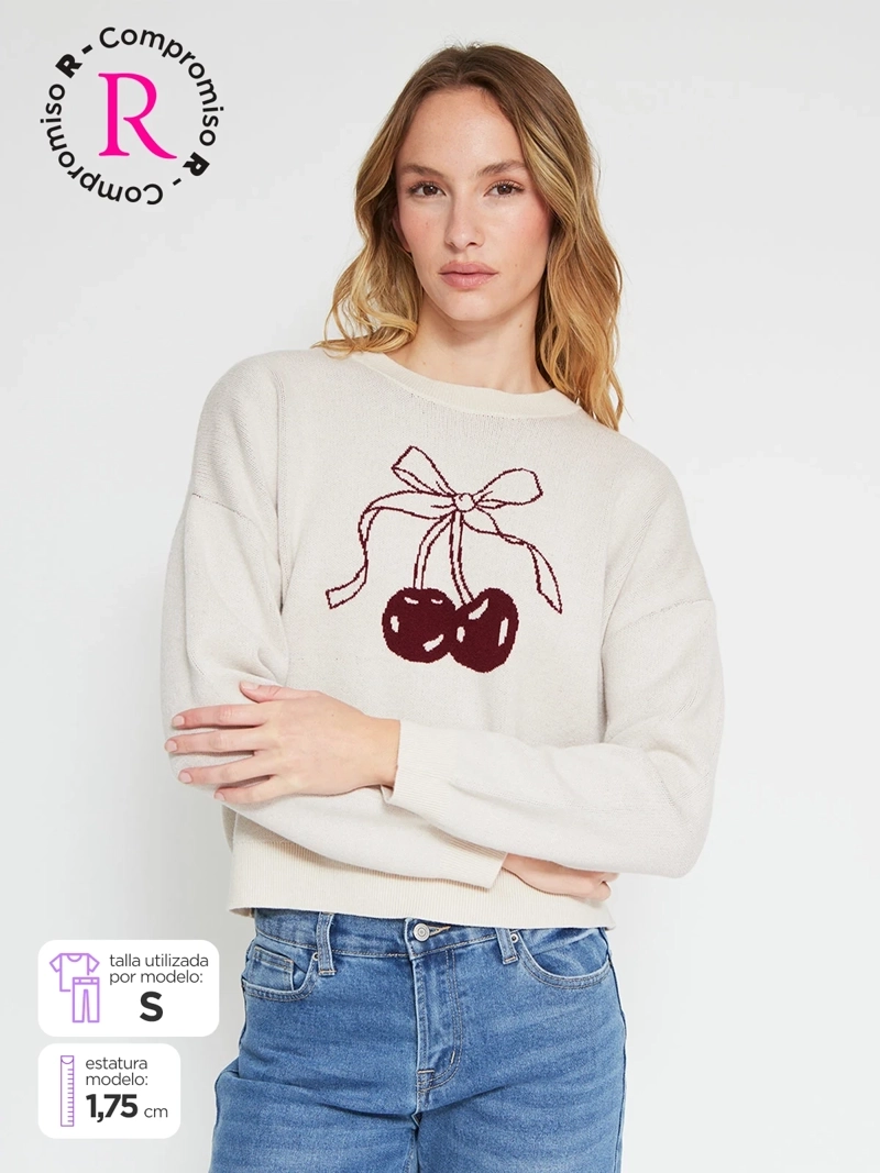 SWEATER MUJER INDEX MANGA LARGA - 1