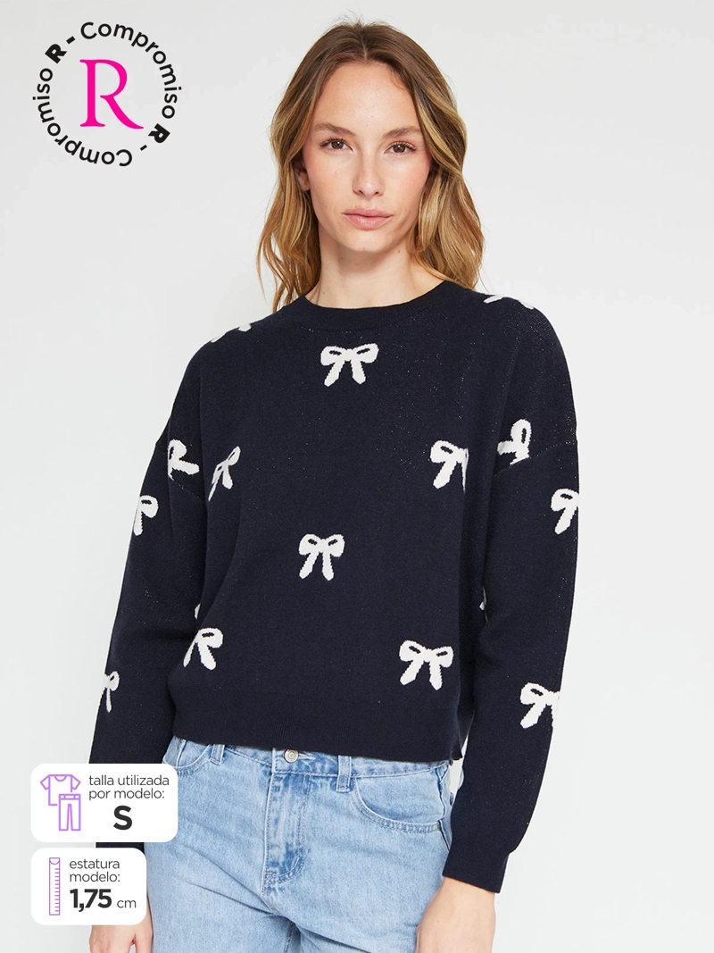 SWEATER MUJER INDEX MANGA LARGA - 1