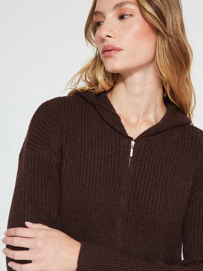 SWEATER MUJER INDEX MANGA LARGA CAPUCHA - 3