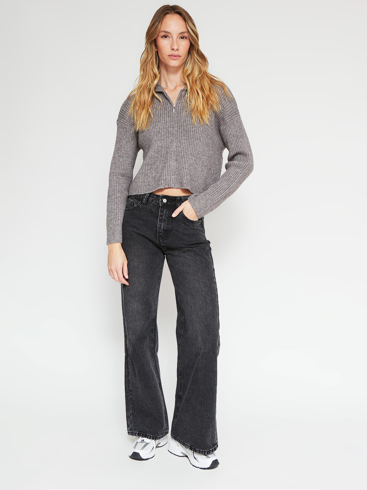 SWEATER MUJER INDEX MANGA LARGA CAPUCHA - 4