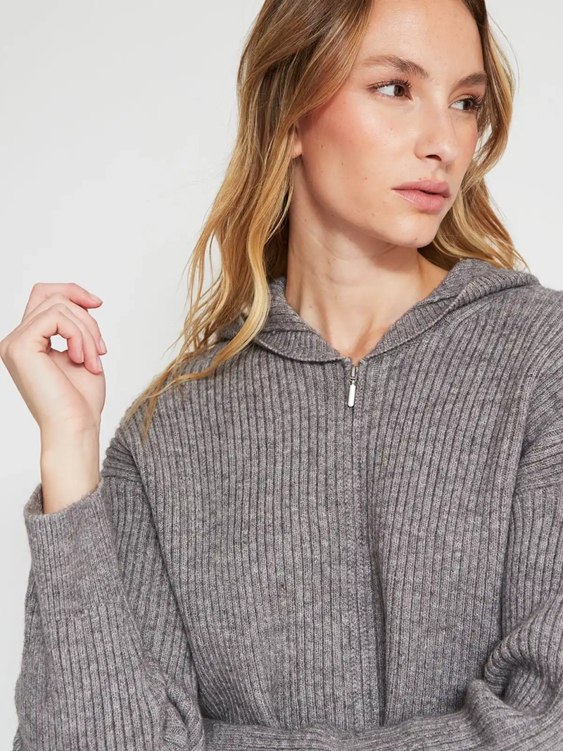 SWEATER MUJER INDEX MANGA LARGA CAPUCHA - 3