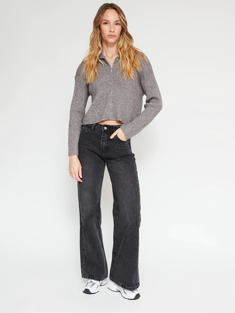 SWEATER MUJER INDEX MANGA LARGA CAPUCHA - 4