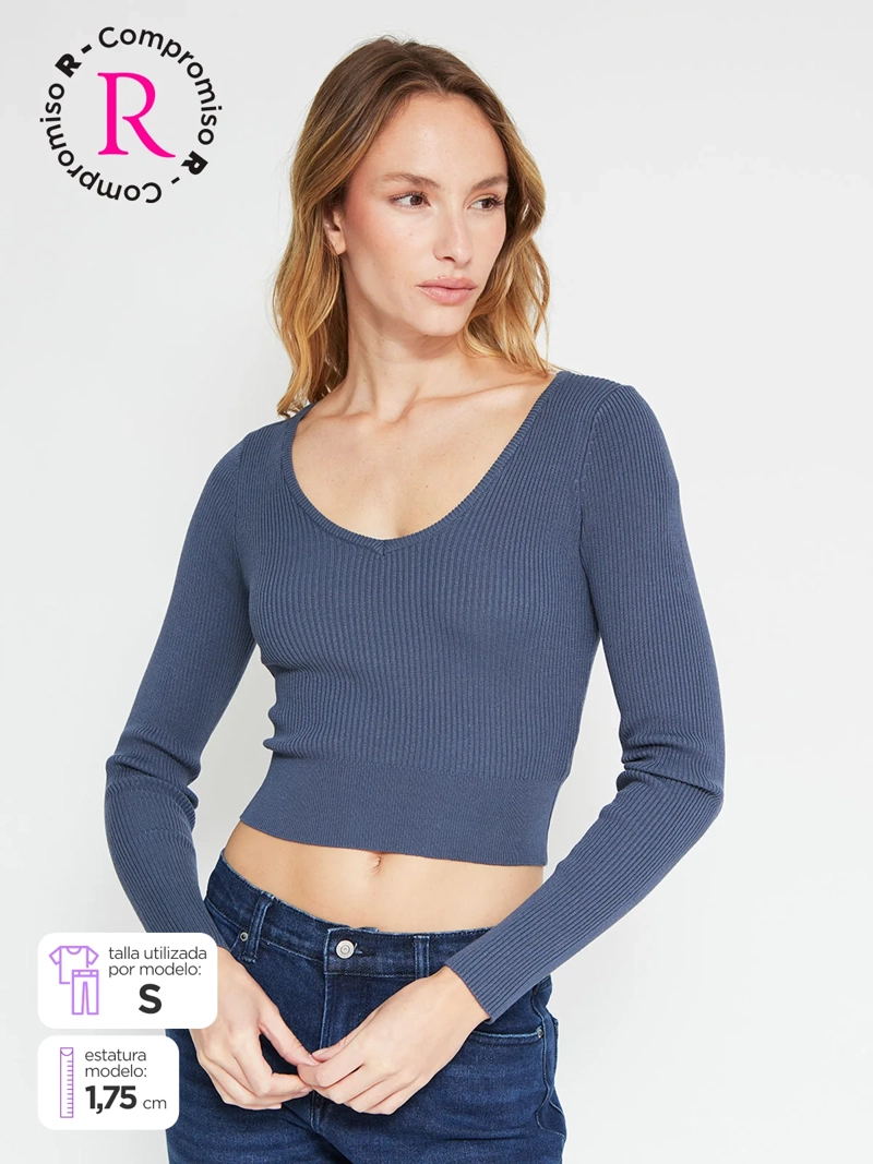 POLERA MUJER INDEX MANGA LARGA BÁSICA - 1