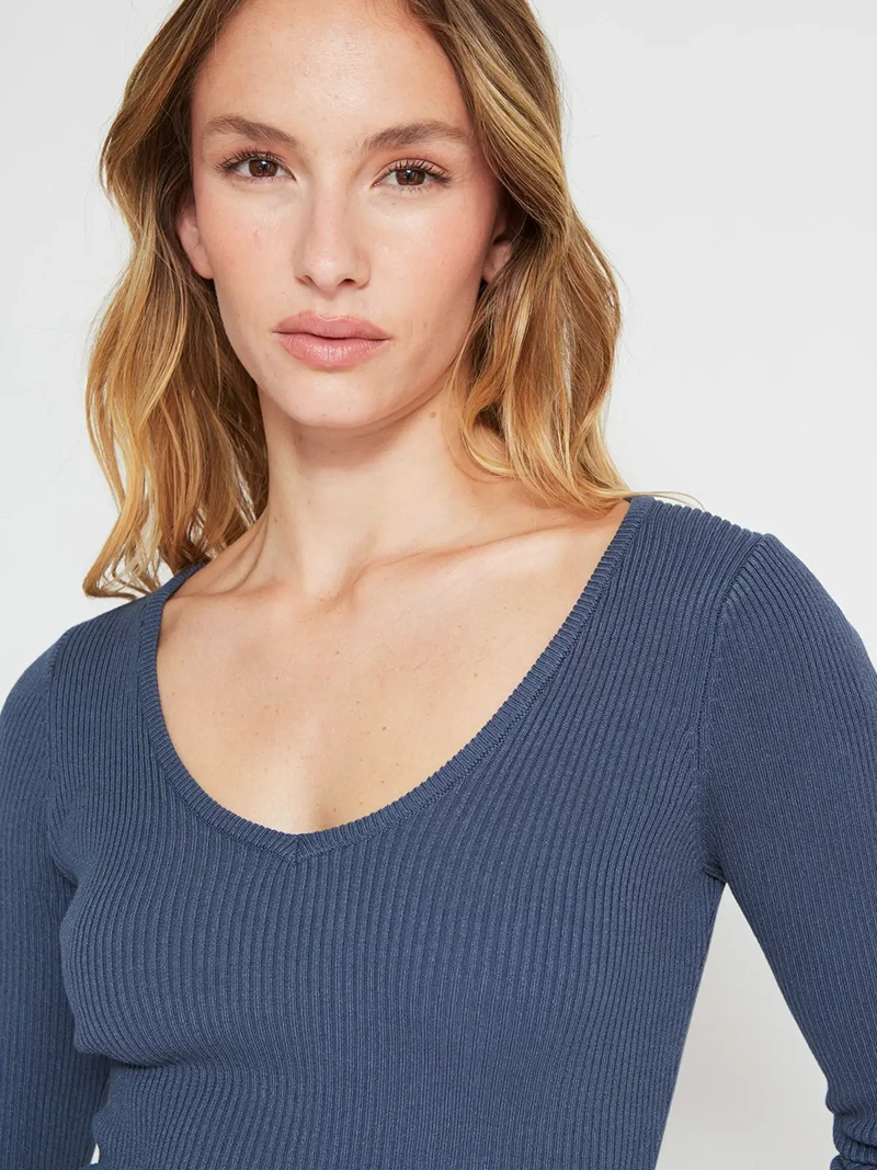 POLERA MUJER INDEX MANGA LARGA BÁSICA - 3