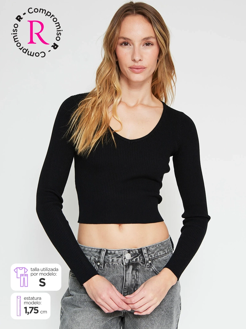 POLERA MUJER INDEX MANGA LARGA BÁSICA - 1