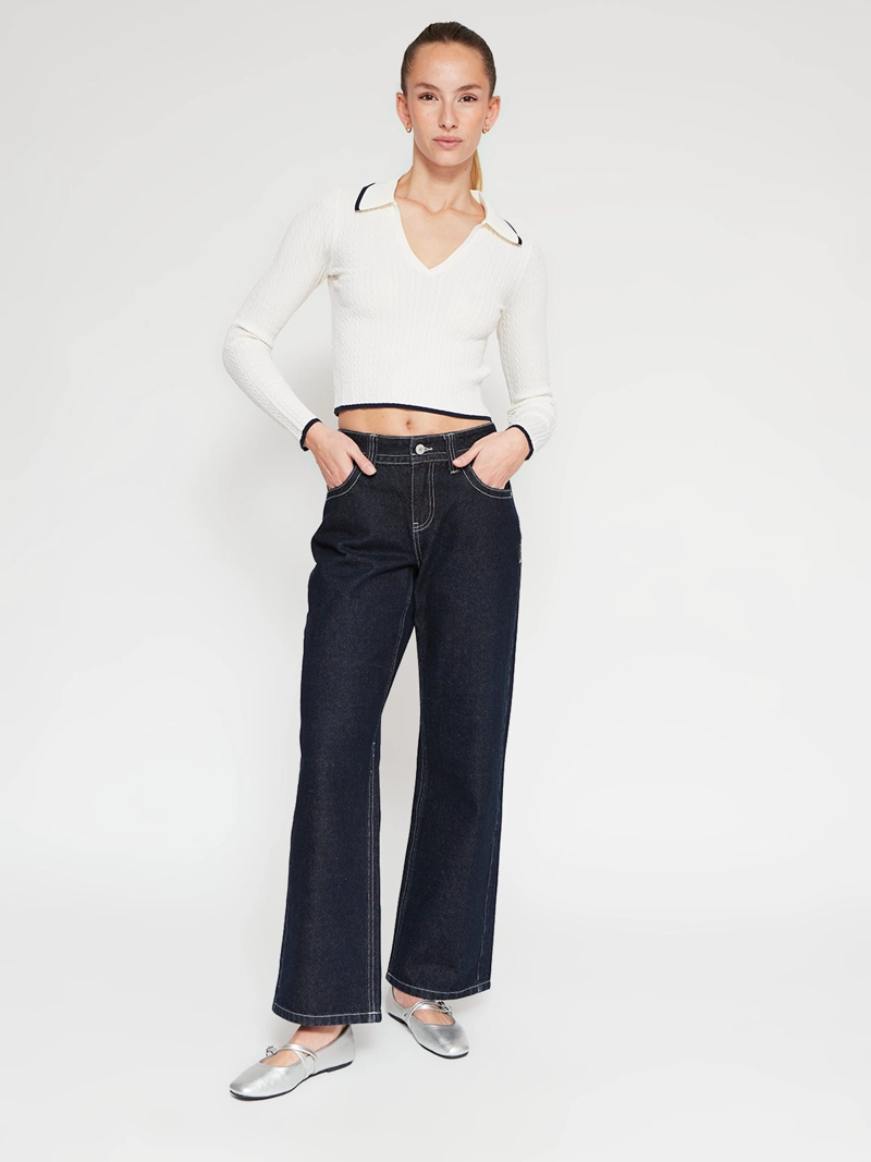 SWEATER MUJER INDEX CUELLO POLO MANGA LARGA - 4