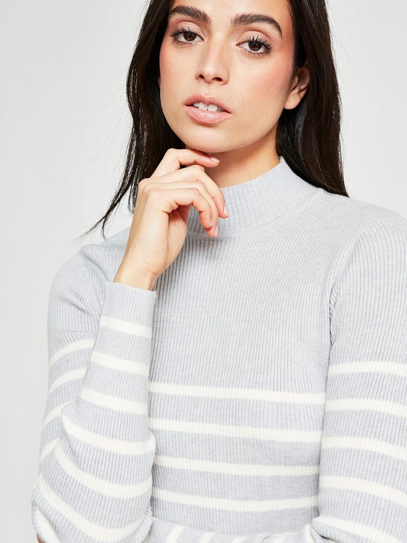 SWEATER MUJER INDEX MANGA LARGA BÁSICO - 4