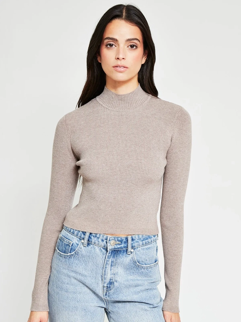 SWEATER MUJER INDEX MANGA LARGA BÁSICO - 2
