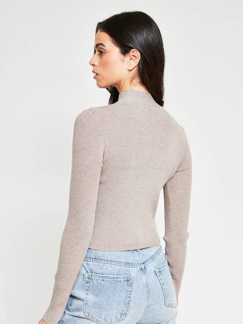 SWEATER MUJER INDEX MANGA LARGA BÁSICO - 3