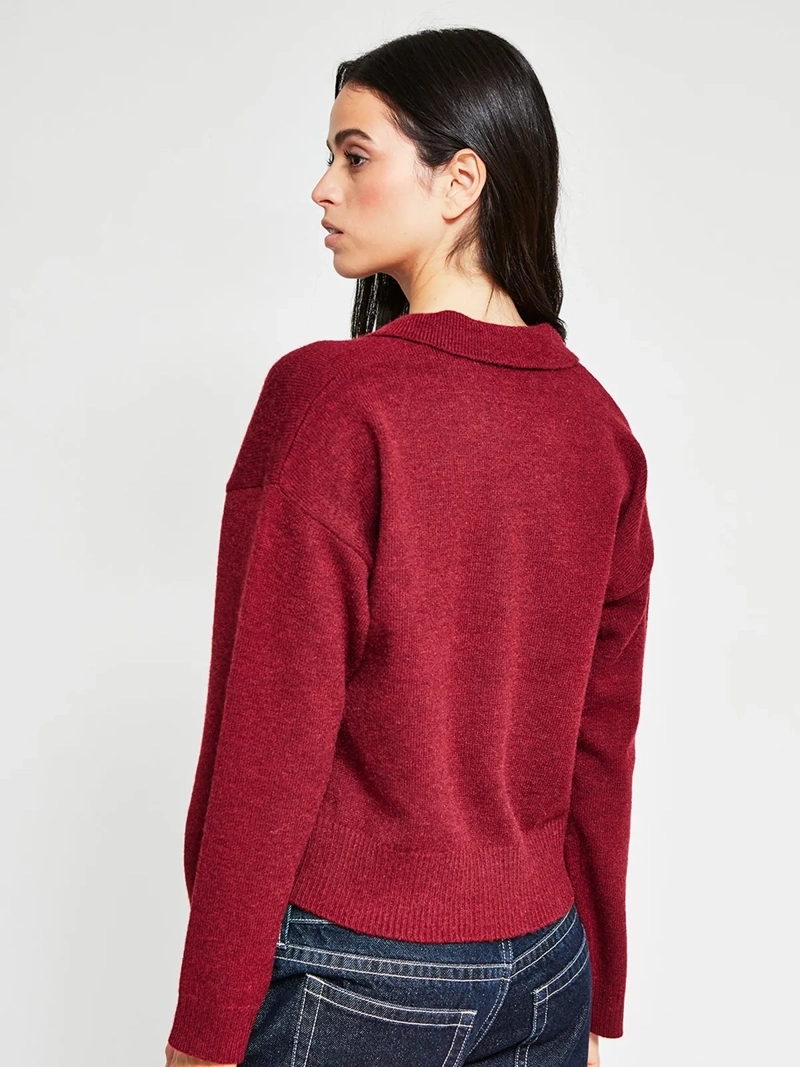 SWEATER MUJER INDEX CUELLO POLO MANGA LARGA - 3