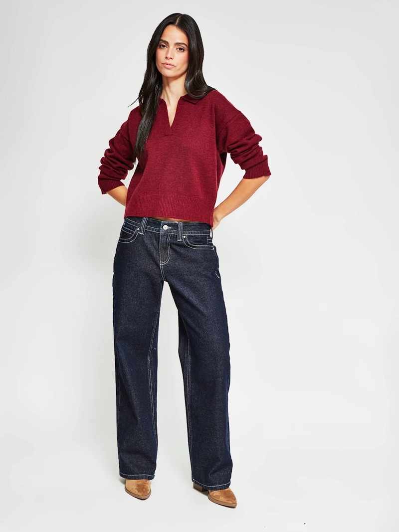 SWEATER MUJER INDEX CUELLO POLO MANGA LARGA - 5