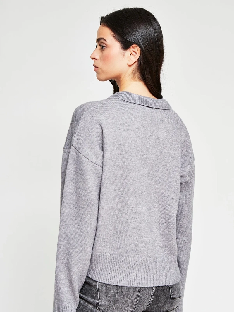 SWEATER MUJER INDEX CUELLO POLO MANGA LARGA - 3