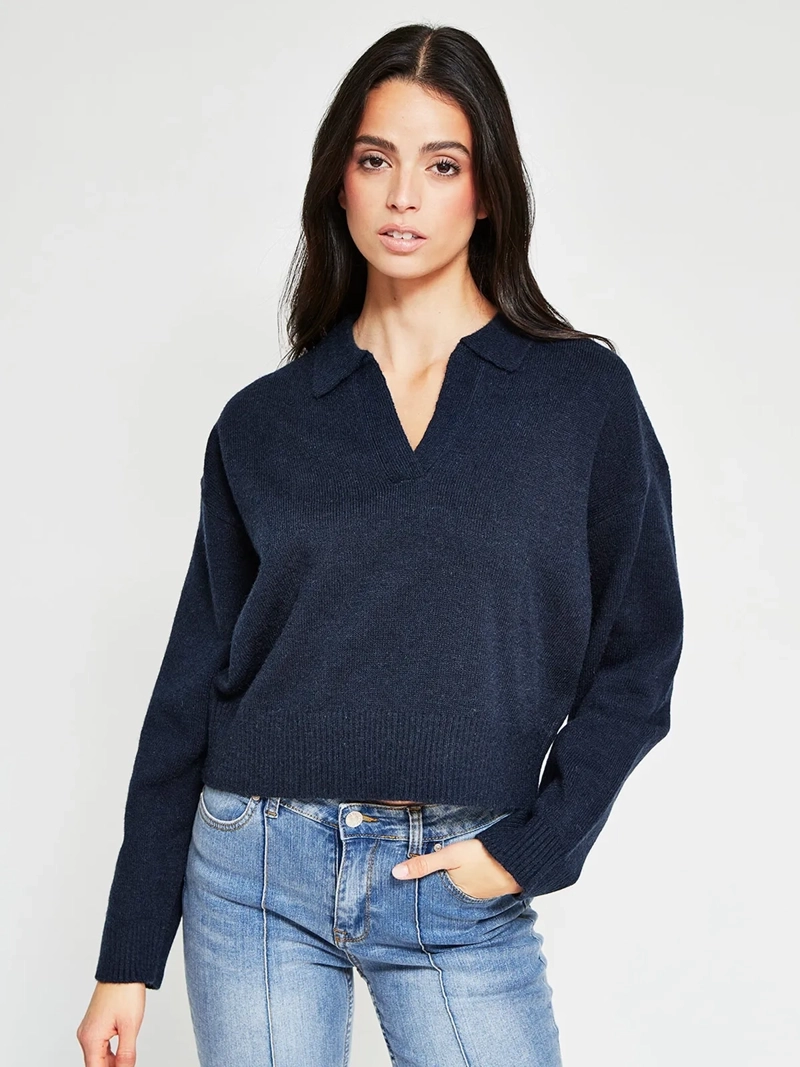 SWEATER MUJER INDEX CUELLO POLO MANGA LARGA - 2