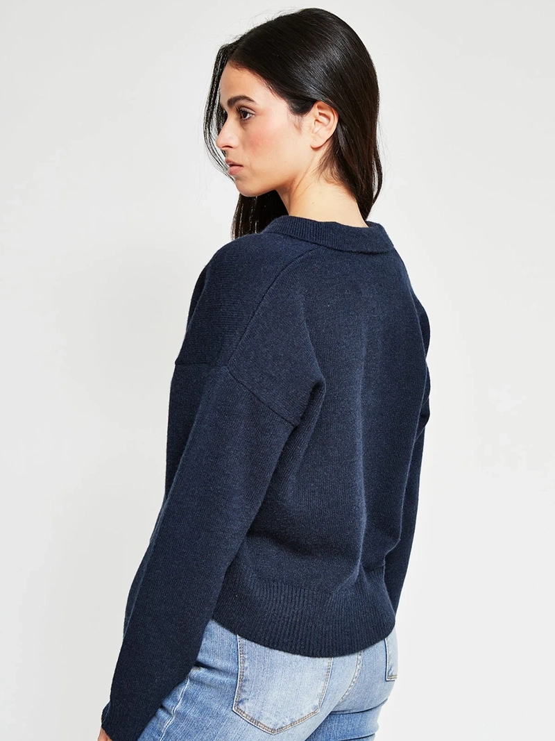 SWEATER MUJER INDEX CUELLO POLO MANGA LARGA - 3