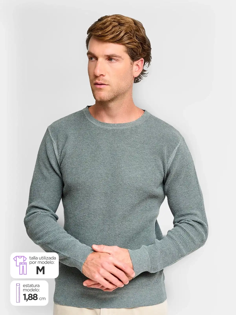 SWEATER HOMBRE REGATTA ALGODÓN CUELLO REDONDO