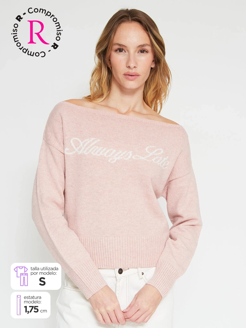 SWEATER MUJER INDEX MANGA LARGA PRINT - 1
