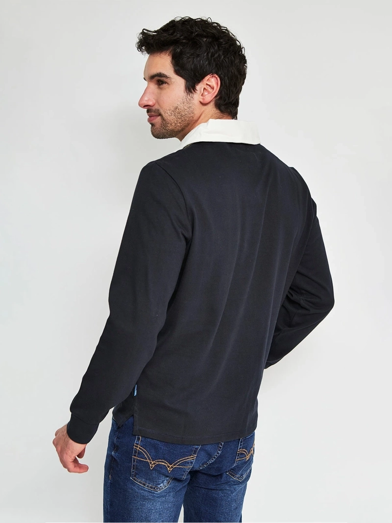 POLERA HOMBRE ROBERT LEWIS ALGODÓN MANGA LARGA POLO - 2