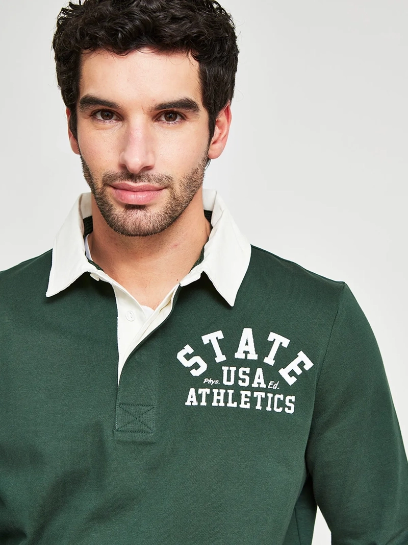 POLERA HOMBRE ROBERT LEWIS ALGODÓN MANGA LARGA POLO - 3