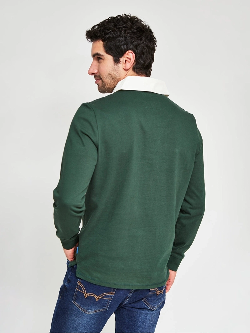 POLERA HOMBRE ROBERT LEWIS ALGODÓN MANGA LARGA POLO - 2
