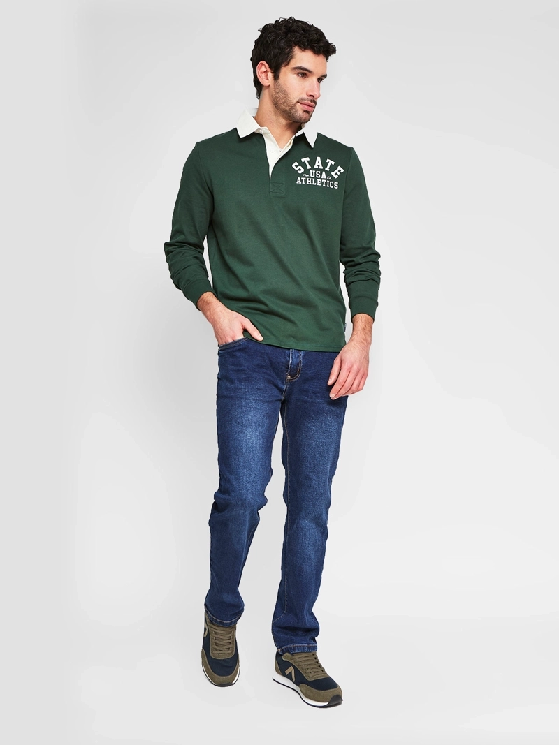 POLERA HOMBRE ROBERT LEWIS ALGODÓN MANGA LARGA POLO - 4