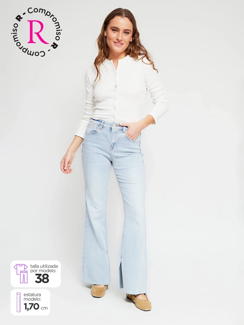 JEANS MUJER INDEX ALGODÓN FLARE - 1