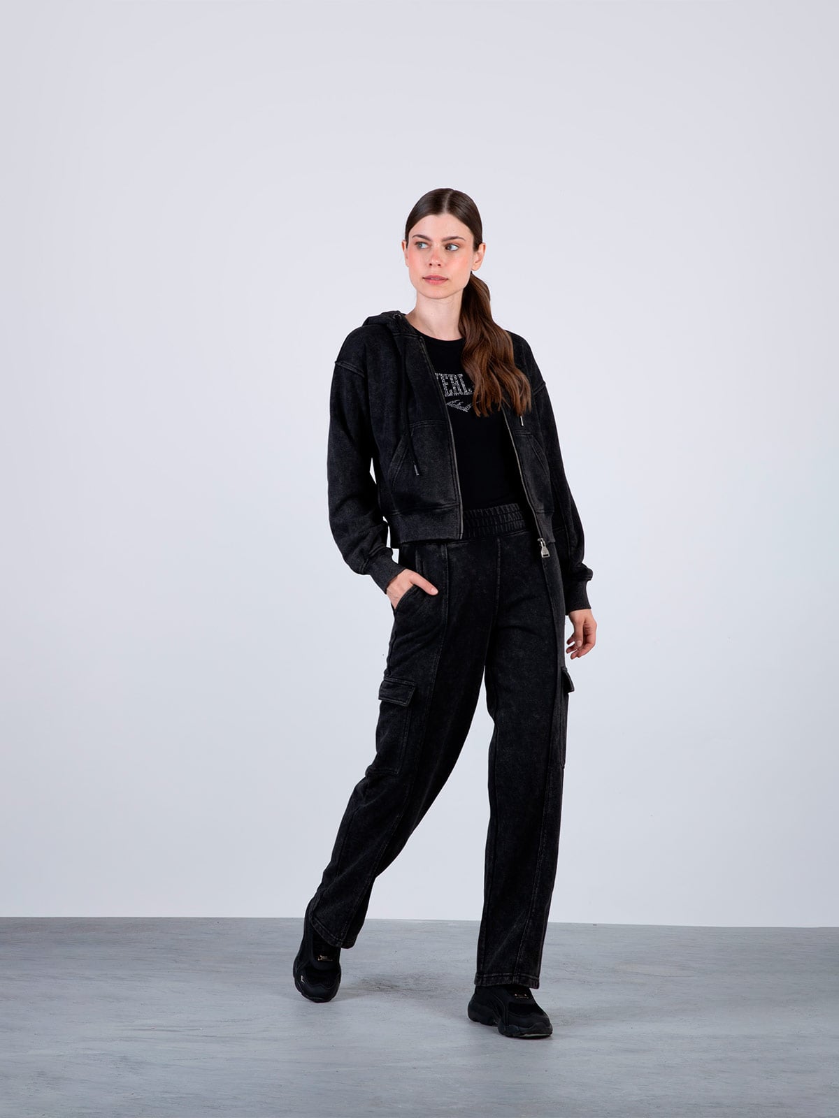 PANTALÓN MUJER EVERLAST ALGODÓN IRON - 1