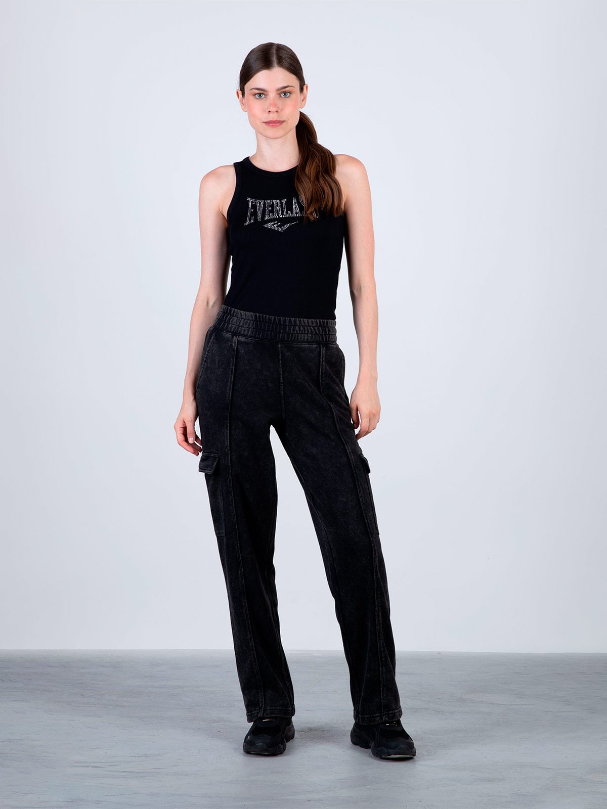 PANTALÓN MUJER EVERLAST ALGODÓN IRON - 2