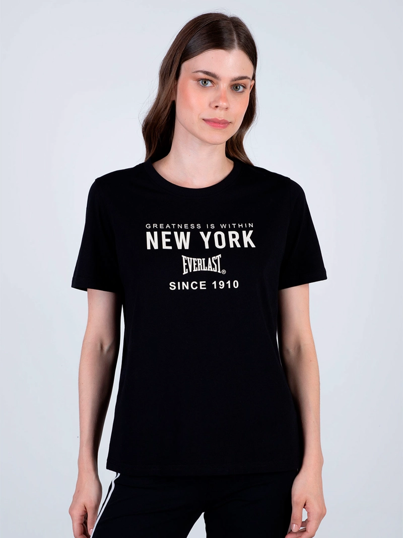 POLERA MUJER EVERLAST ALGODÓN MANGA CORTA - 3