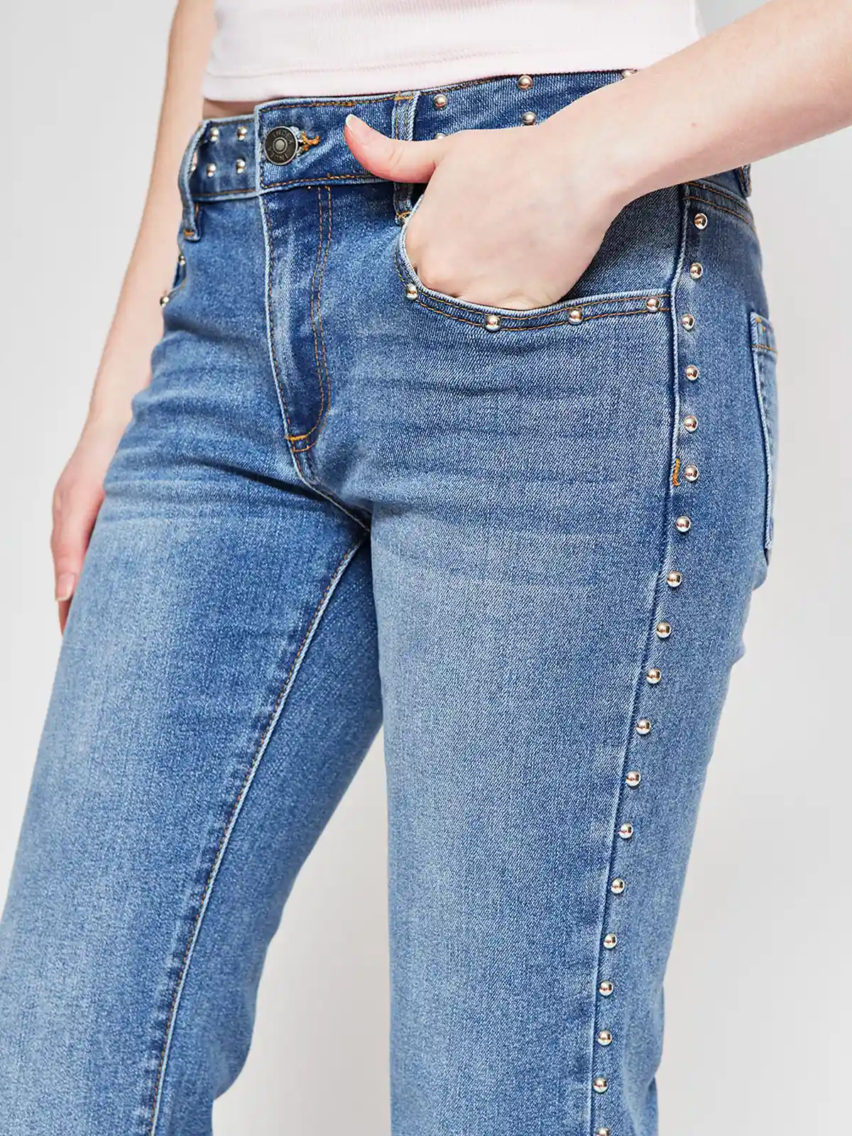 JEANS MUJER INDEX ALGODÓN TACHAS - 4