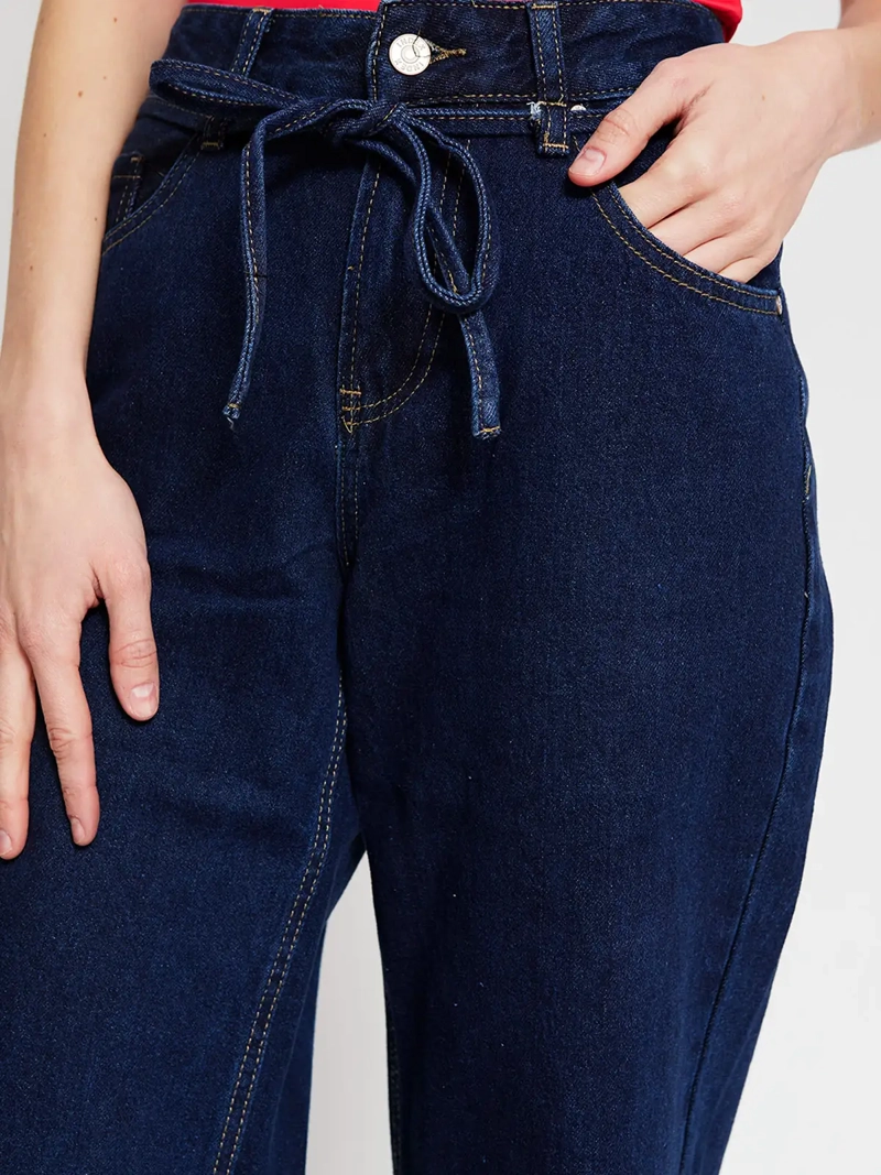 JEANS MUJER INDEX ALGODÓN AMARRA CINTURA - 4