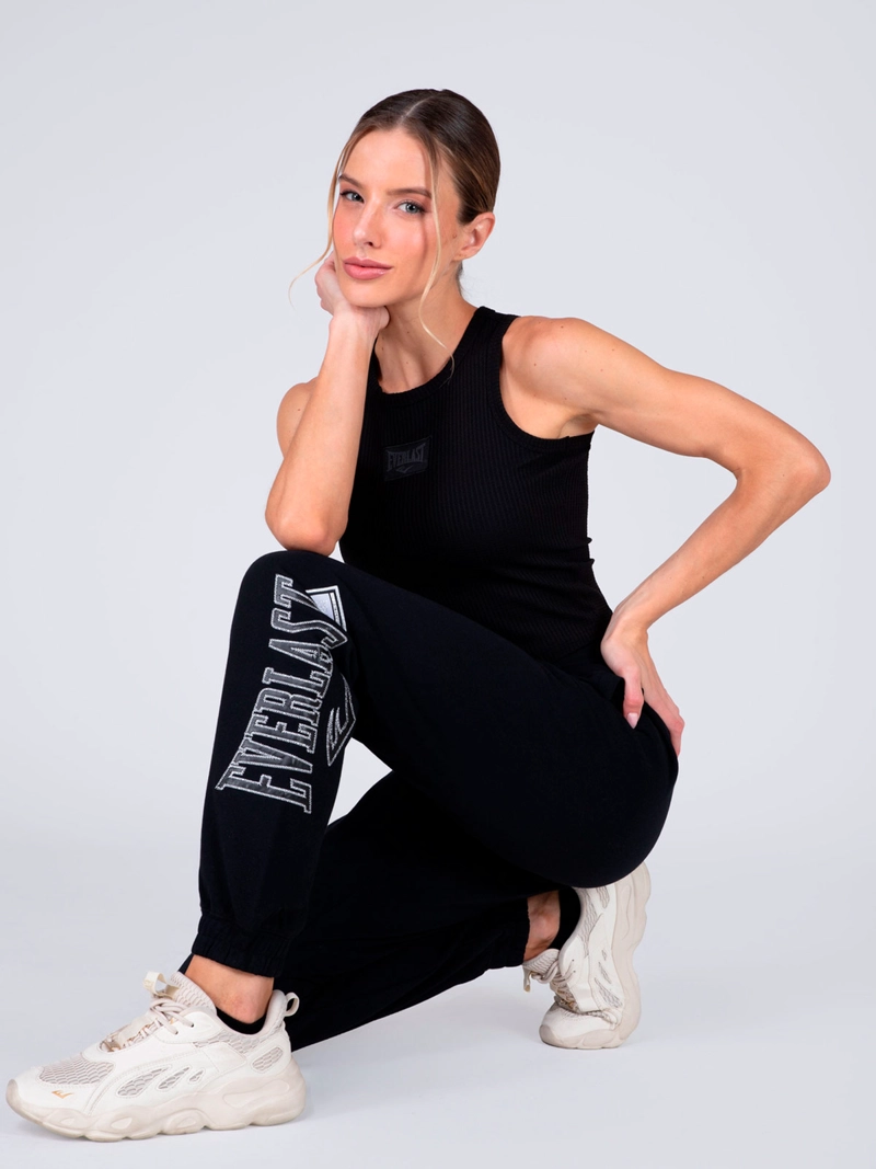 PANTALÓN MUJER EVERLAST ALGODÓN JOGGER - 1