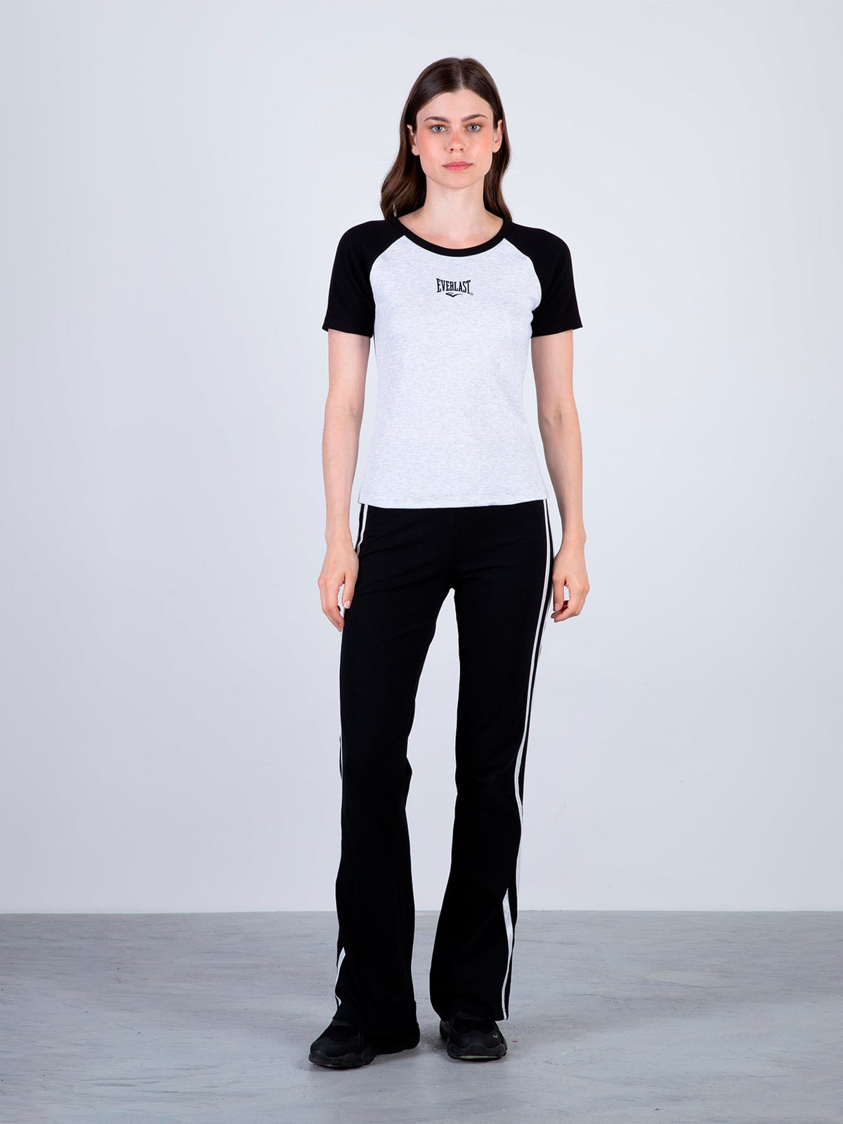 POLERA MUJER EVERLAST ALGODÓN MANGA CORTA